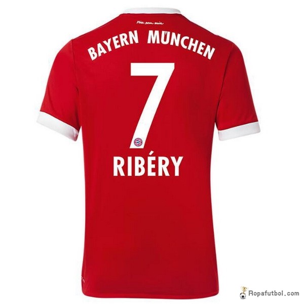 Camiseta Bayern de Múnich Replica Primera Ropa Ribery 2017/18 Rojo